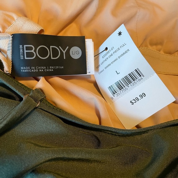 NWT Cotton On Body Side Gather One Piece Swimsuit - Picture 3 of 4